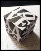 Dice : Dice - My Designs - Robert Indiana Black and White Oct 2009